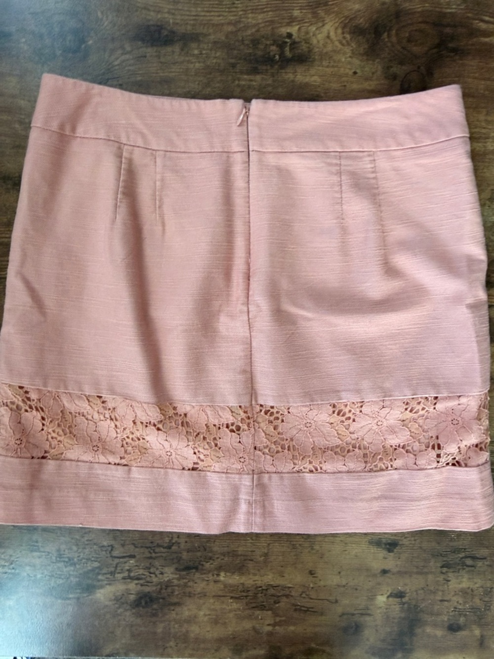 LOFT Blush Pink Lace-Trim Mini Skirt - Picture 5 of 5